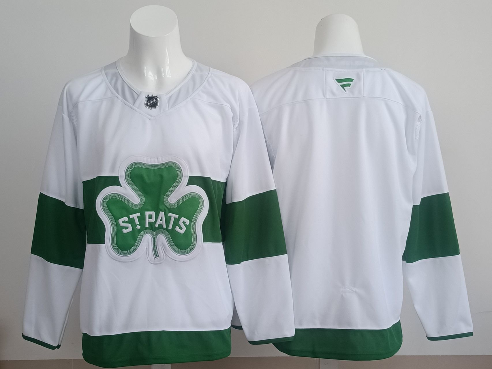 Men 2025 Toronto Maple Leafs Blank White Green Fanatics Home Premium NHL Jersey style 1